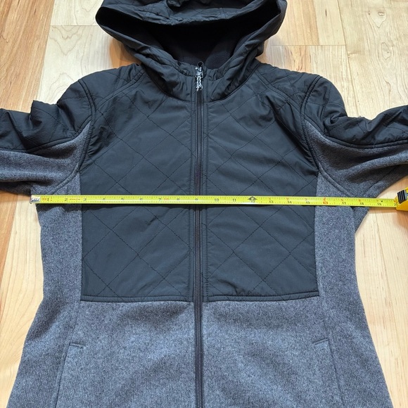 Burton Embry Fleece Black and Gray Long Hooded Jacket - Picture 13 of 16